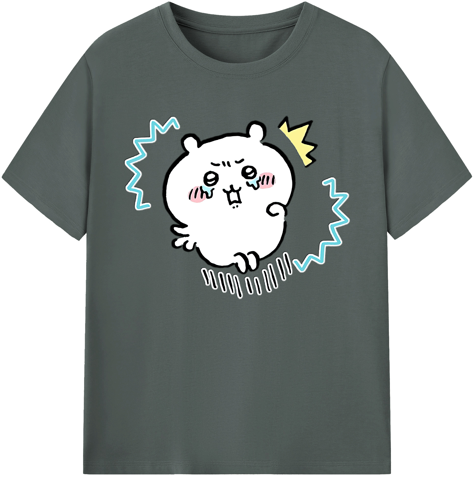 （画像用） ちいかわ ちいかわ Chii-kawa chiikawa 綿100％ メンズ半袖Tシャツ｜肌触りやわらか＆通気性